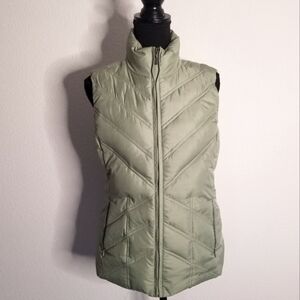 Eddie Bauer premium down Quilted Puffer Vest pistachio green Gorpcore
